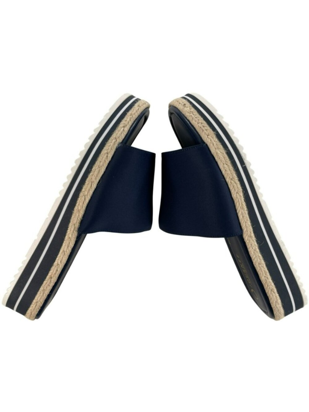 Journee Rosey Navy Open-Toe Espadrille Slide Comfy Sandals Women's Size 12M NEW - Picture 3 of 11